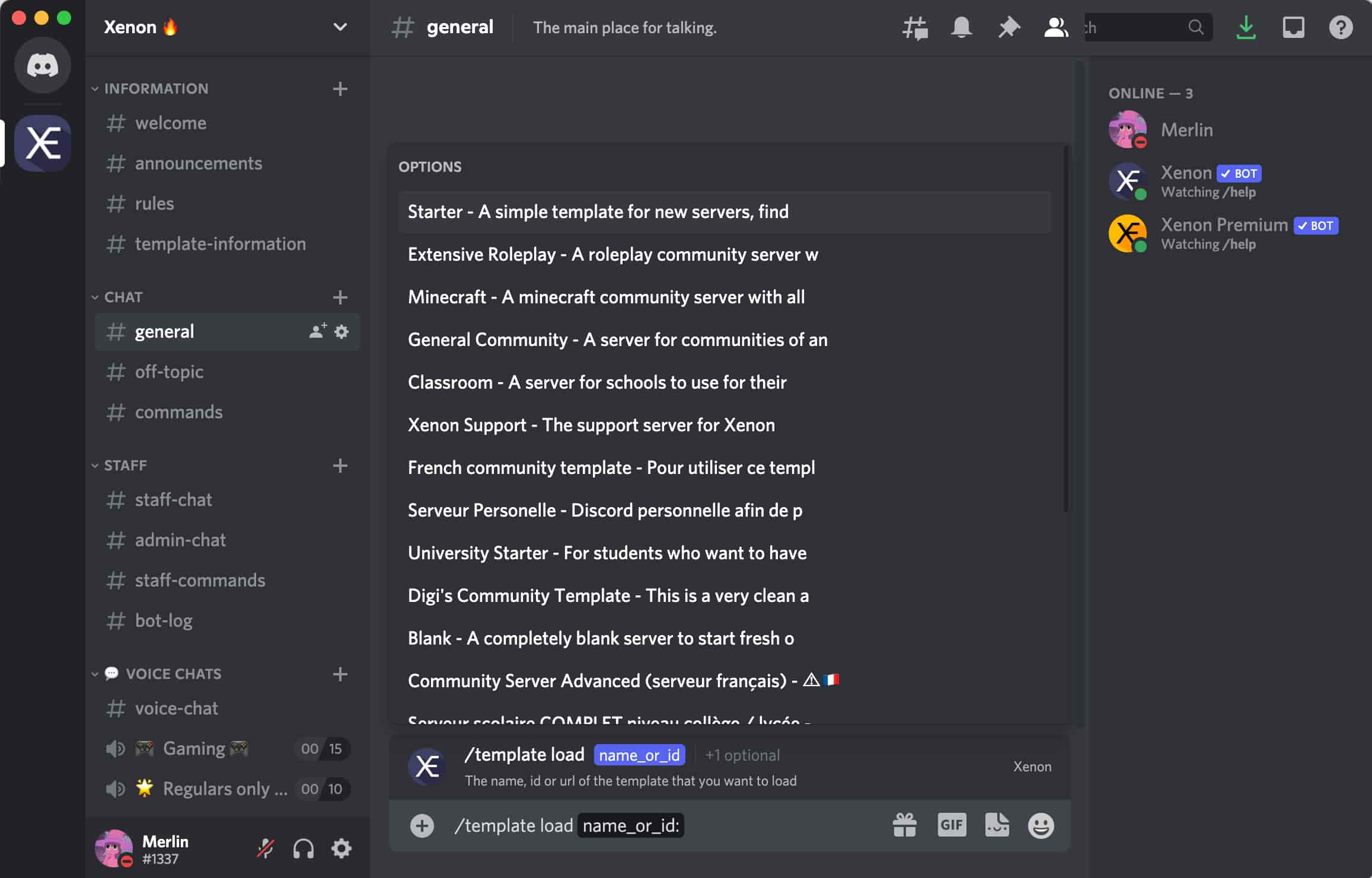 Discord Rp Template